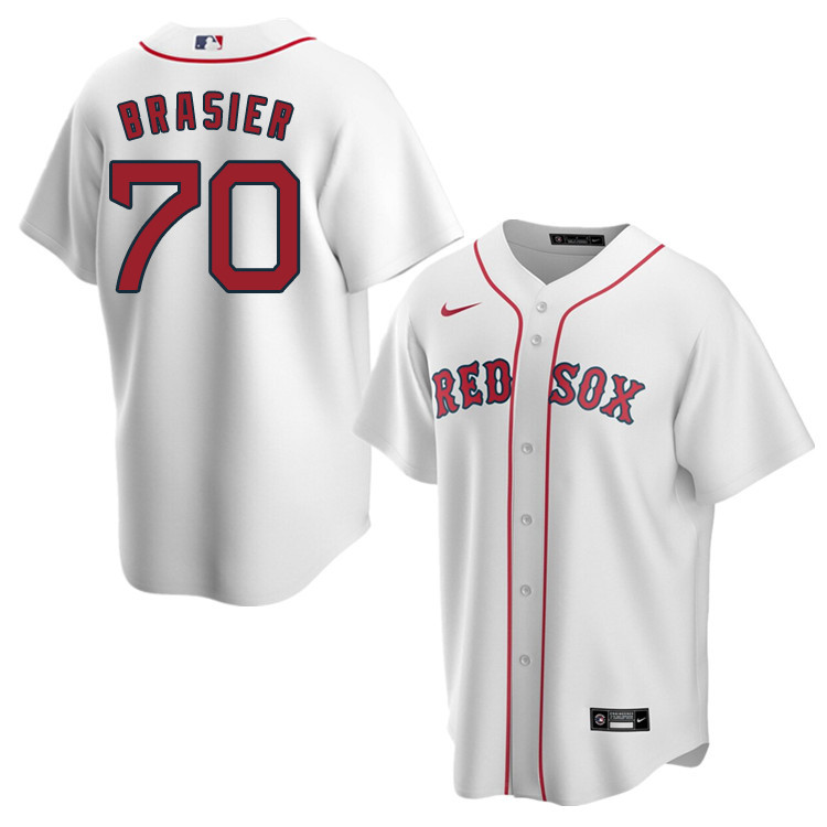 Nike Men #70 Ryan Brasier Boston Red Sox Baseball Jerseys Sale-White